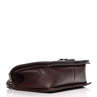 Chanel Calfskin Chevron Quilted Medium Boy Flap Burgundy 4 of 12
