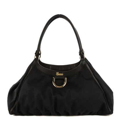 Gucci Monogram D Gold Large Shoulder Bag Black 1 of 7