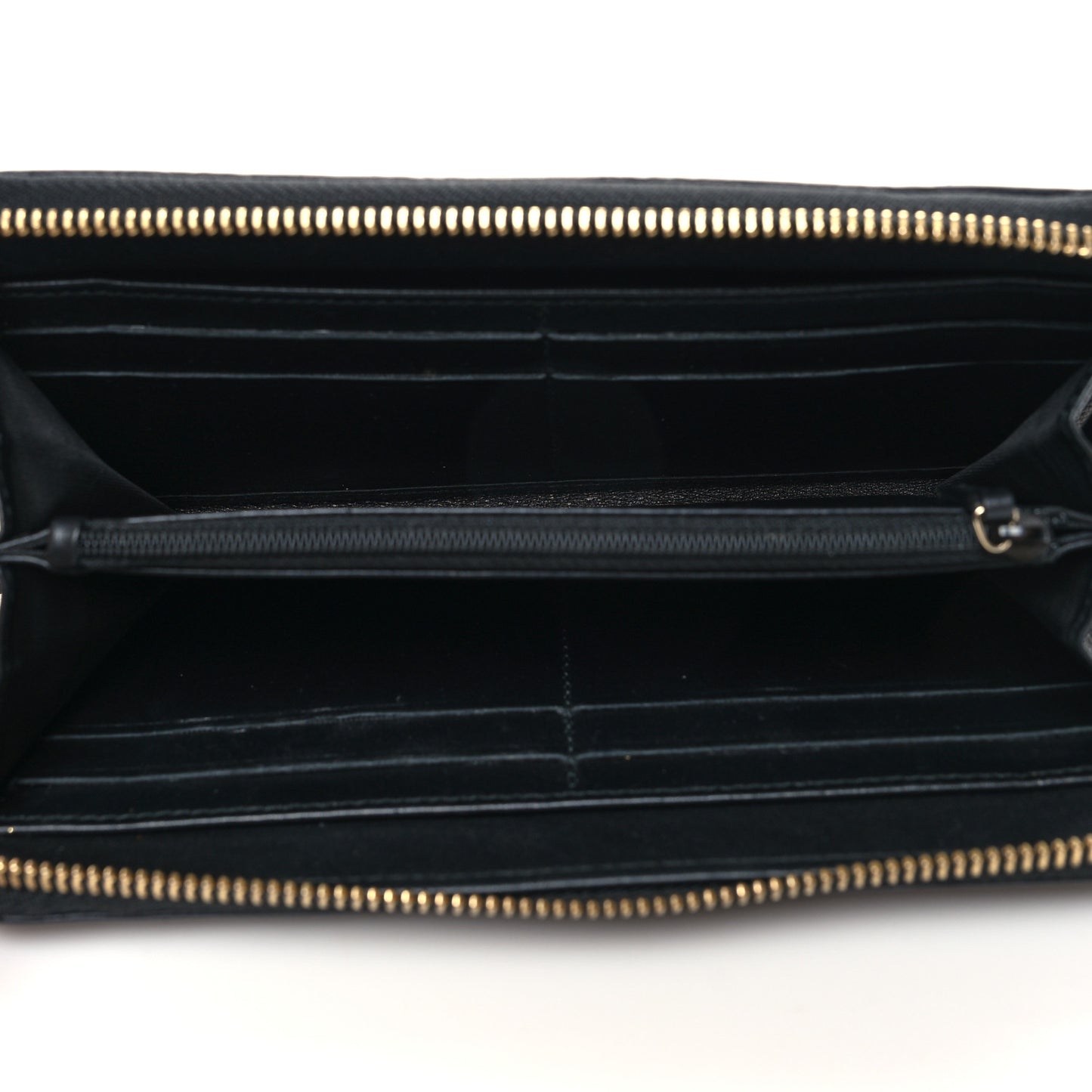 Guccissima Vitello Tender Zip Around Wallet Black