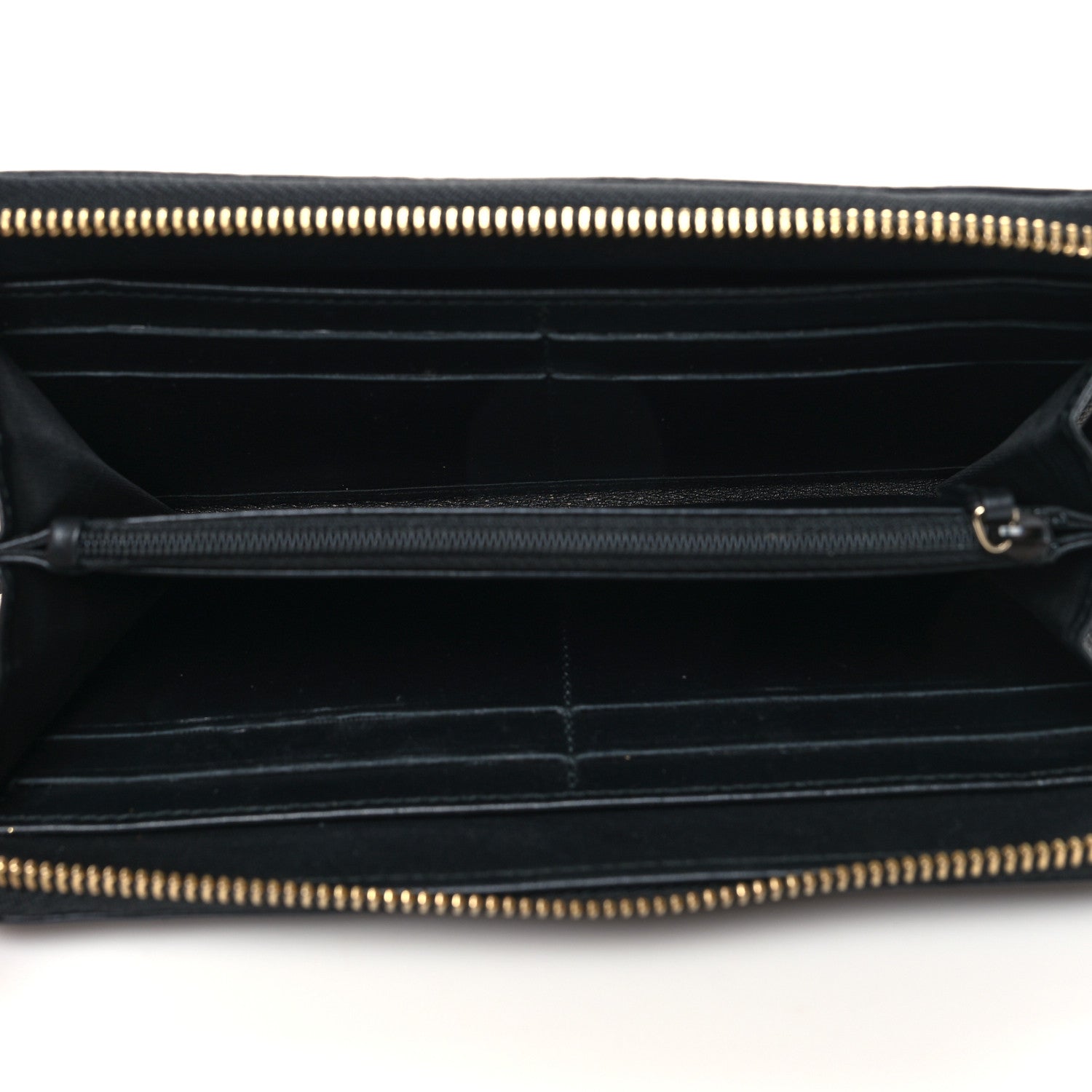 Gucci Guccissima Vitello Tender Zip Around Wallet Black 5 of 9