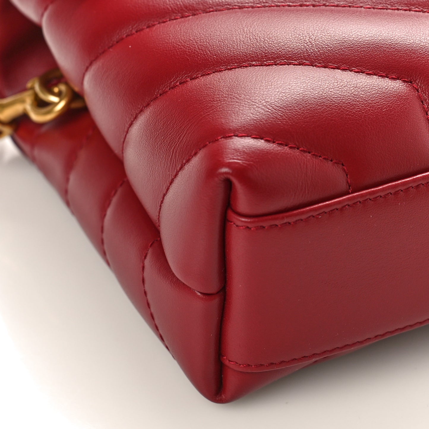 Calfskin Y Quilted Monogram Toy Loulou Crossbody Bag Opyum Red