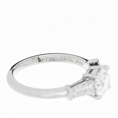 Tiffany Platinum Diamond 1.26ctw Three Stone Engagement Ring 49 5 5 of 7