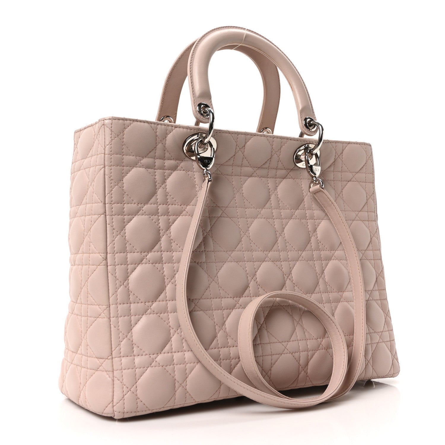 Christian Dior Lambskin Cannage Large Lady Dior Light Pink 3 of 10