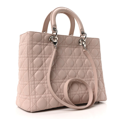 Christian Dior Lambskin Cannage Large Lady Dior Light Pink 3 of 10