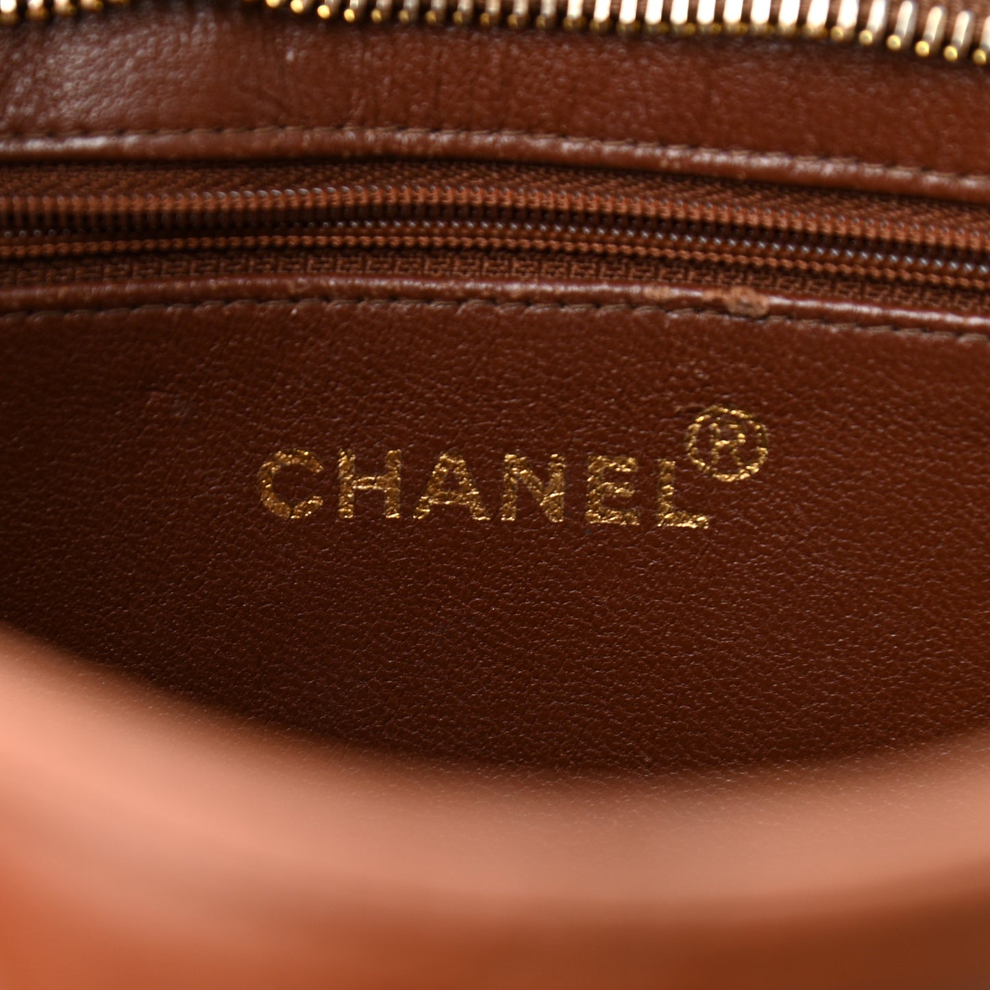 Lambskin Quilted Medallion Tote Brown
