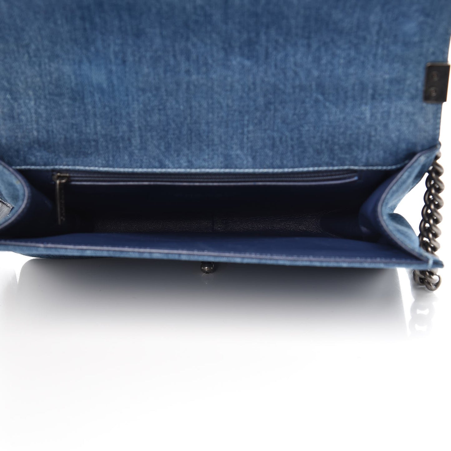 Tweed Denim New Medium Boy Flap Blue