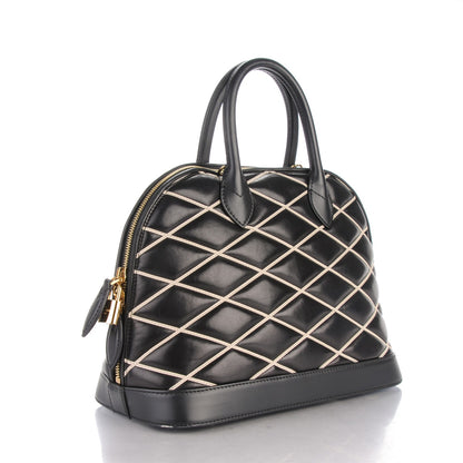 Louis Vuitton Lambskin Malletage Alma PM Black 3 of 6