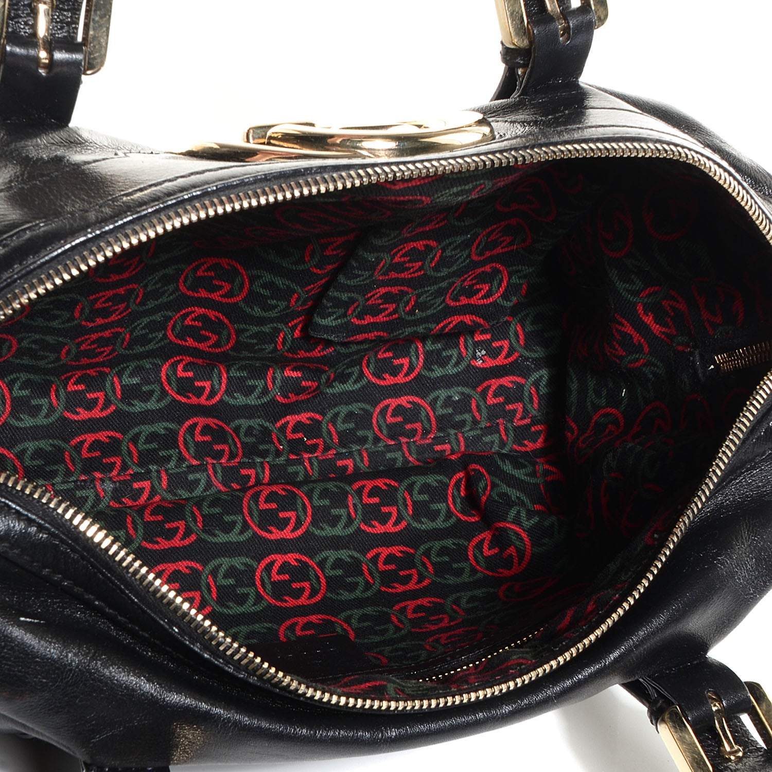 Gucci Leather Small Britt Boston Black 5 of 7