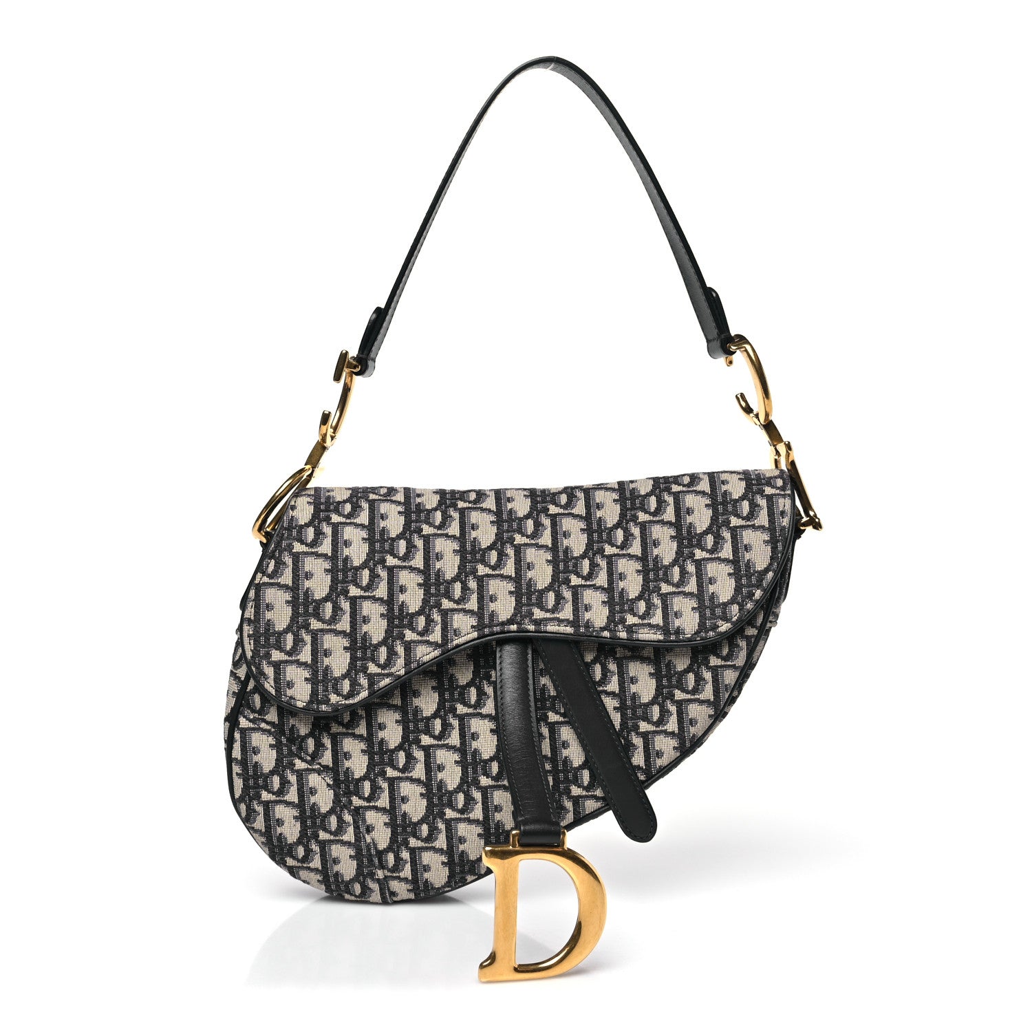 Christian Dior Oblique Saddle Bag Blue 1 of 10