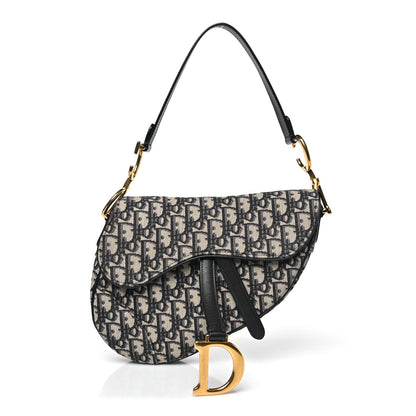 Christian Dior Oblique Saddle Bag Blue 1 of 10
