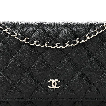 Chanel Caviar Quilted Wallet on Chain WOC Black 9 of 13