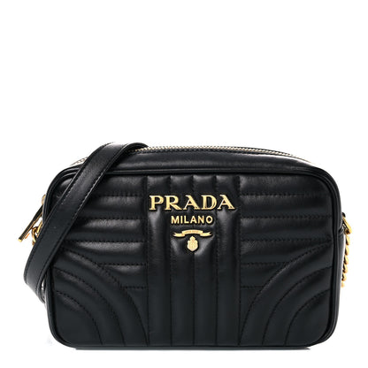 Prada Soft Calfskin Diagramme Crossbody Bag Black 1 of 14