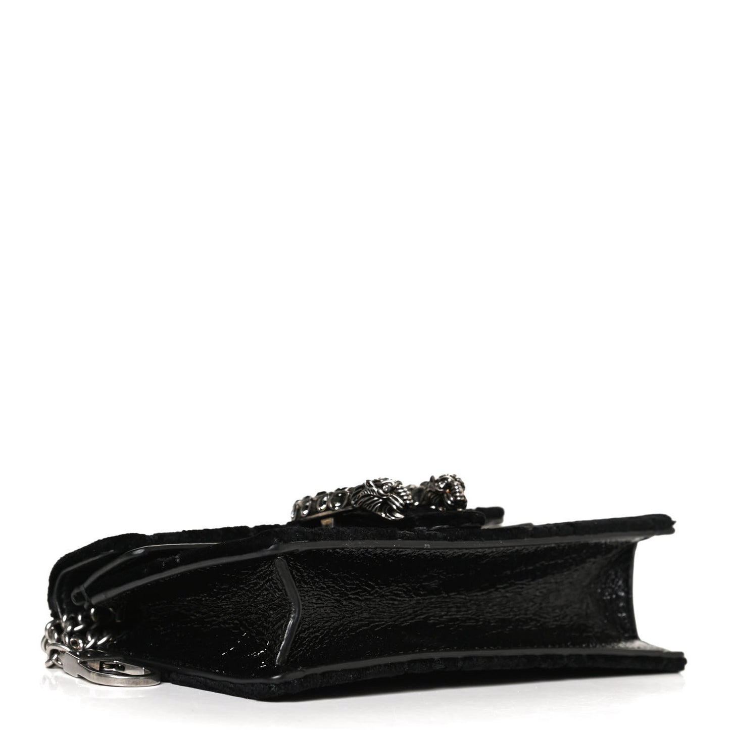 Velvet GG Monogram Super Mini Dionysus Shoulder Bag Black