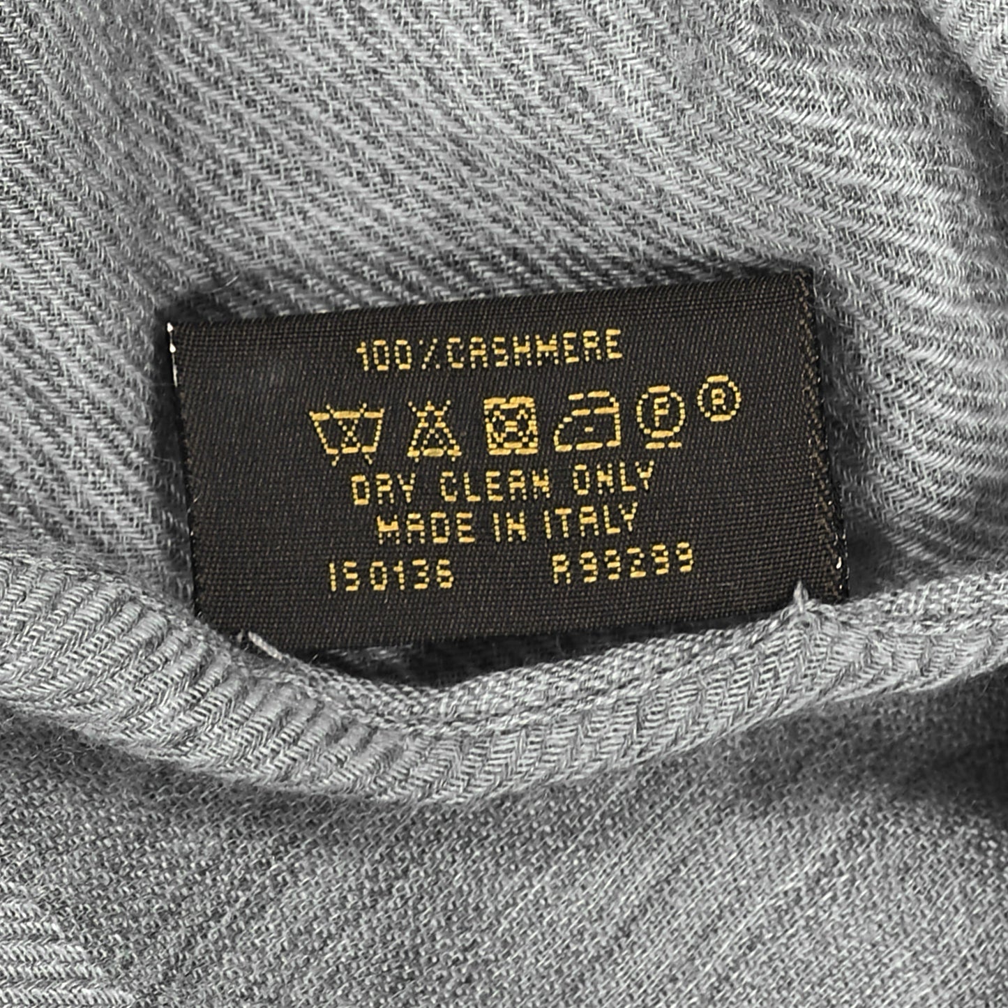 Woven Cashmere Travel Shawl Grey