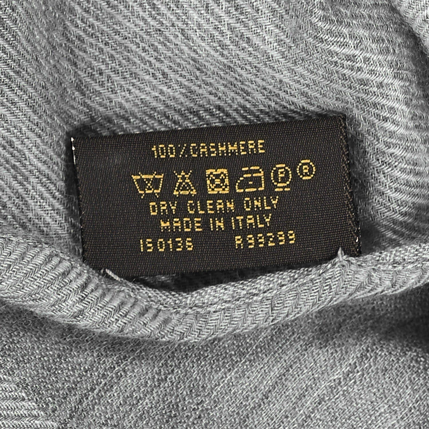Louis Vuitton Woven Cashmere Travel Shawl Grey 4 of 6