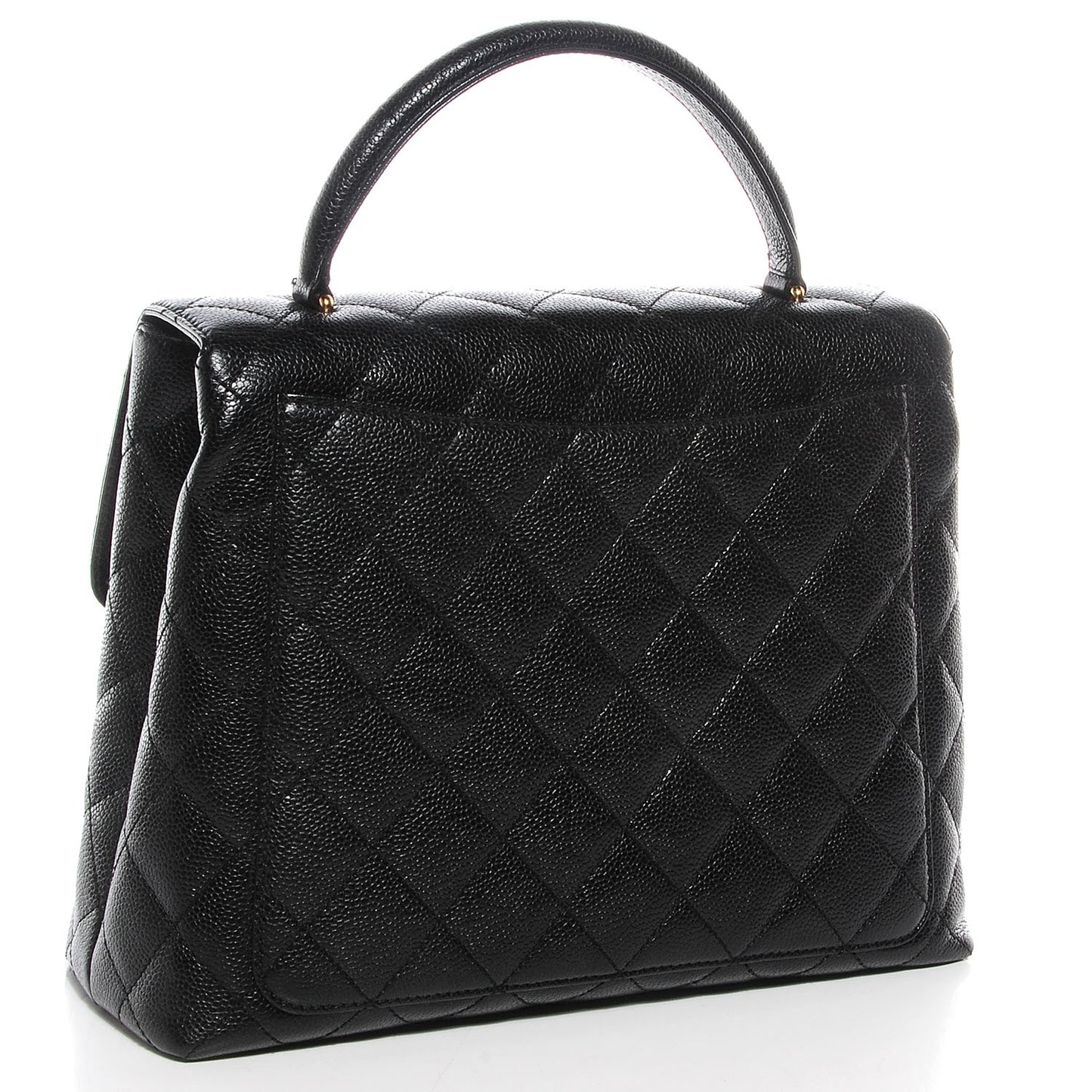 Caviar Kelly Jumbo Flap Bag Black