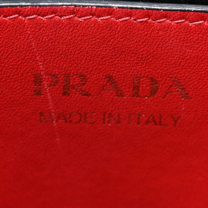 Prada Saffiano Cuir Medium Panier Bucket Bag Black Fuoco 6 of 12