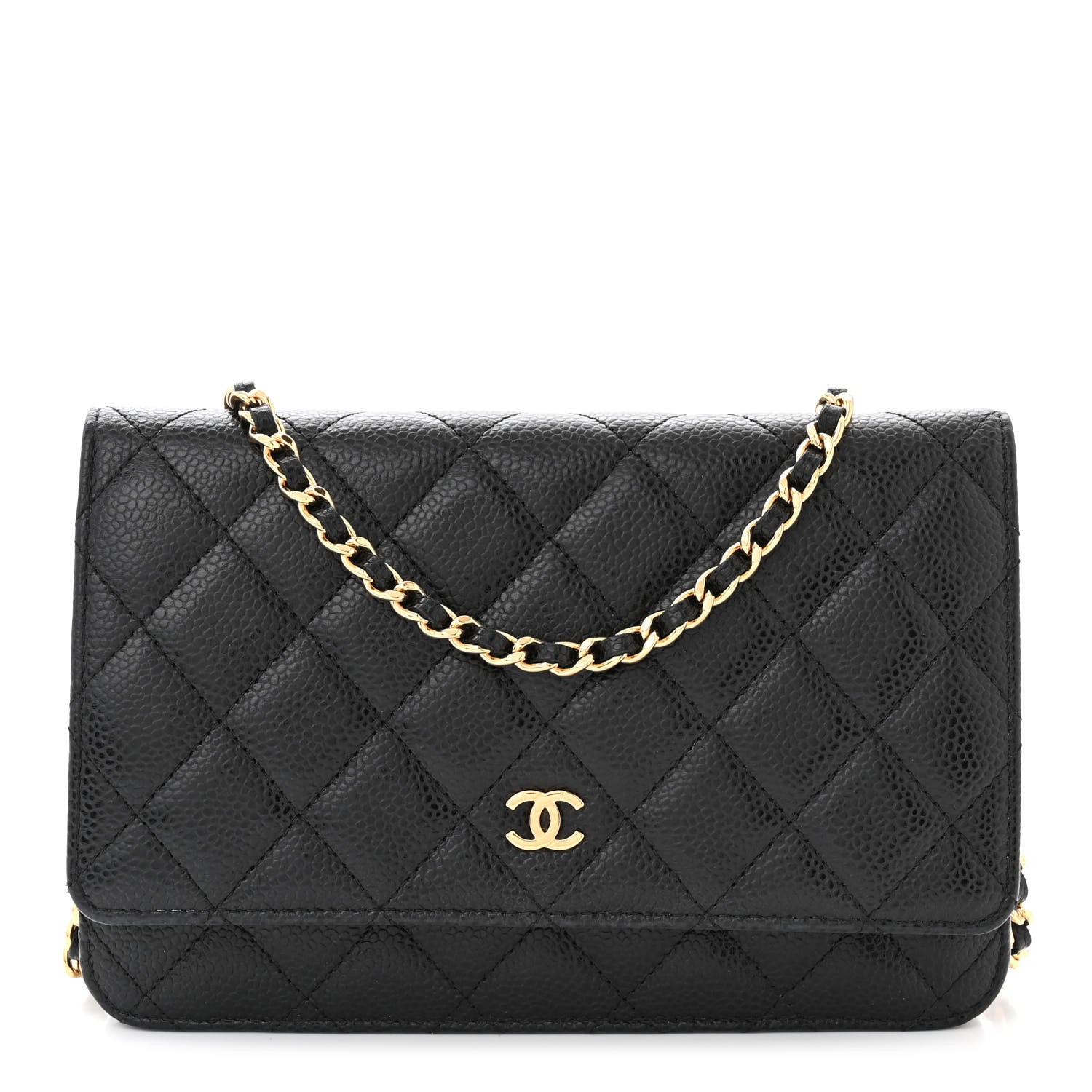 Chanel Caviar Quilted Wallet on Chain WOC Black 1 of 12