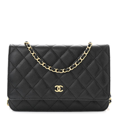 Chanel Caviar Quilted Wallet on Chain WOC Black 1 of 12