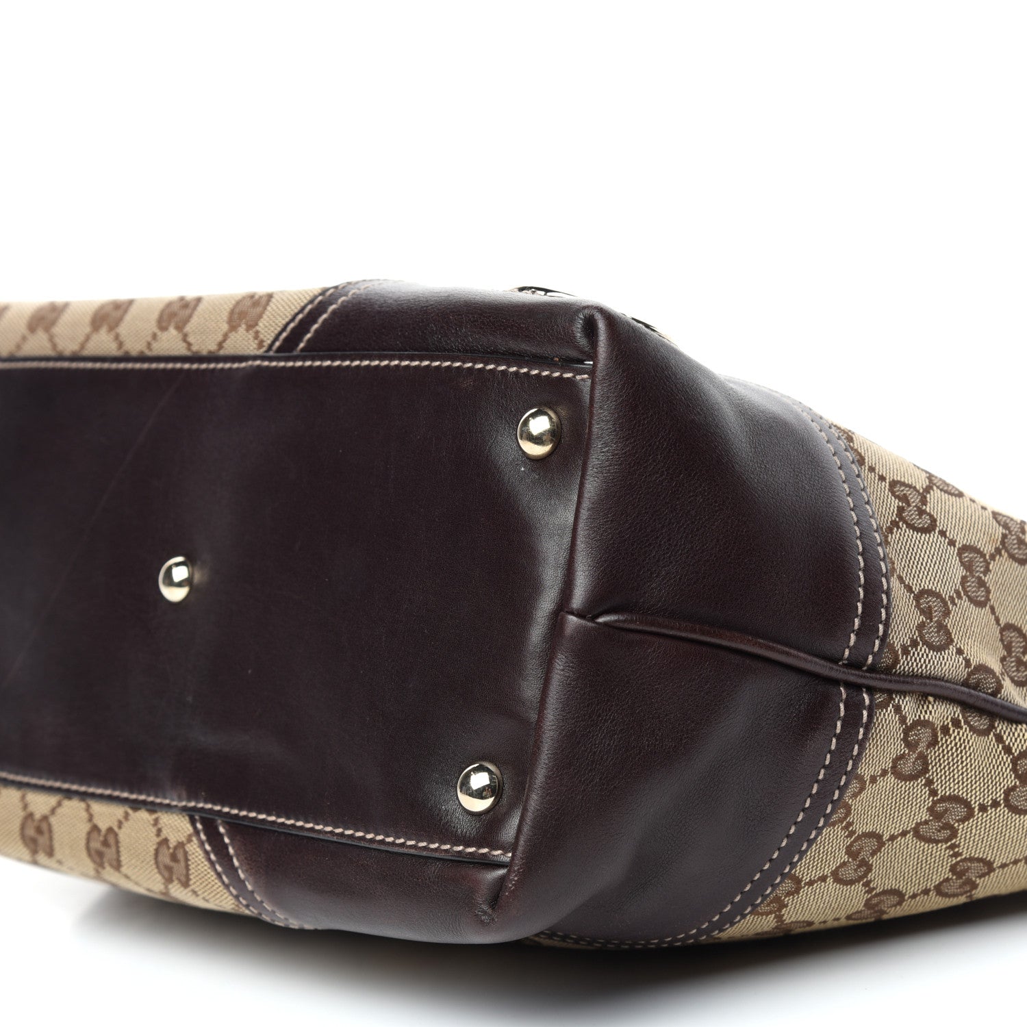 Gucci Monogram Medium New Britt Tote Brown 9 of 10