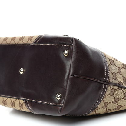 Gucci Monogram Medium New Britt Tote Brown 9 of 10