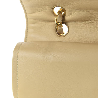 Chanel Lambskin Quilted Medium Double Flap Beige 11 of 12