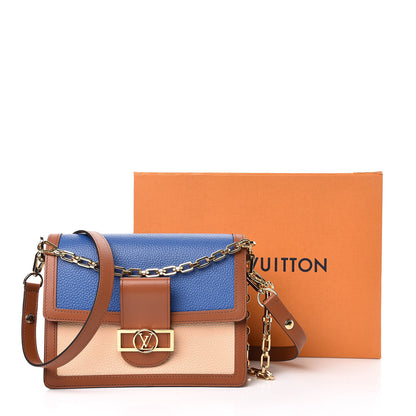 Louis Vuitton Taurillon Dauphine MM Blue Beige 10 of 10
