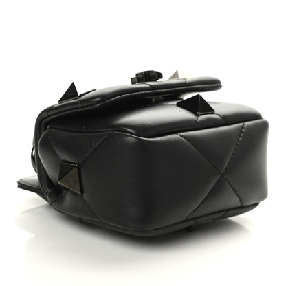 Valentino Garavani Nappa Monochrome Mini Roman Stud The Shoulder Bag Black 4 of 9