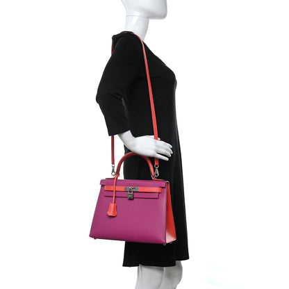 Hermes Epsom Horseshoe Kelly Sellier 28 Rose Pourpre Rose Jaipur 2 of 11