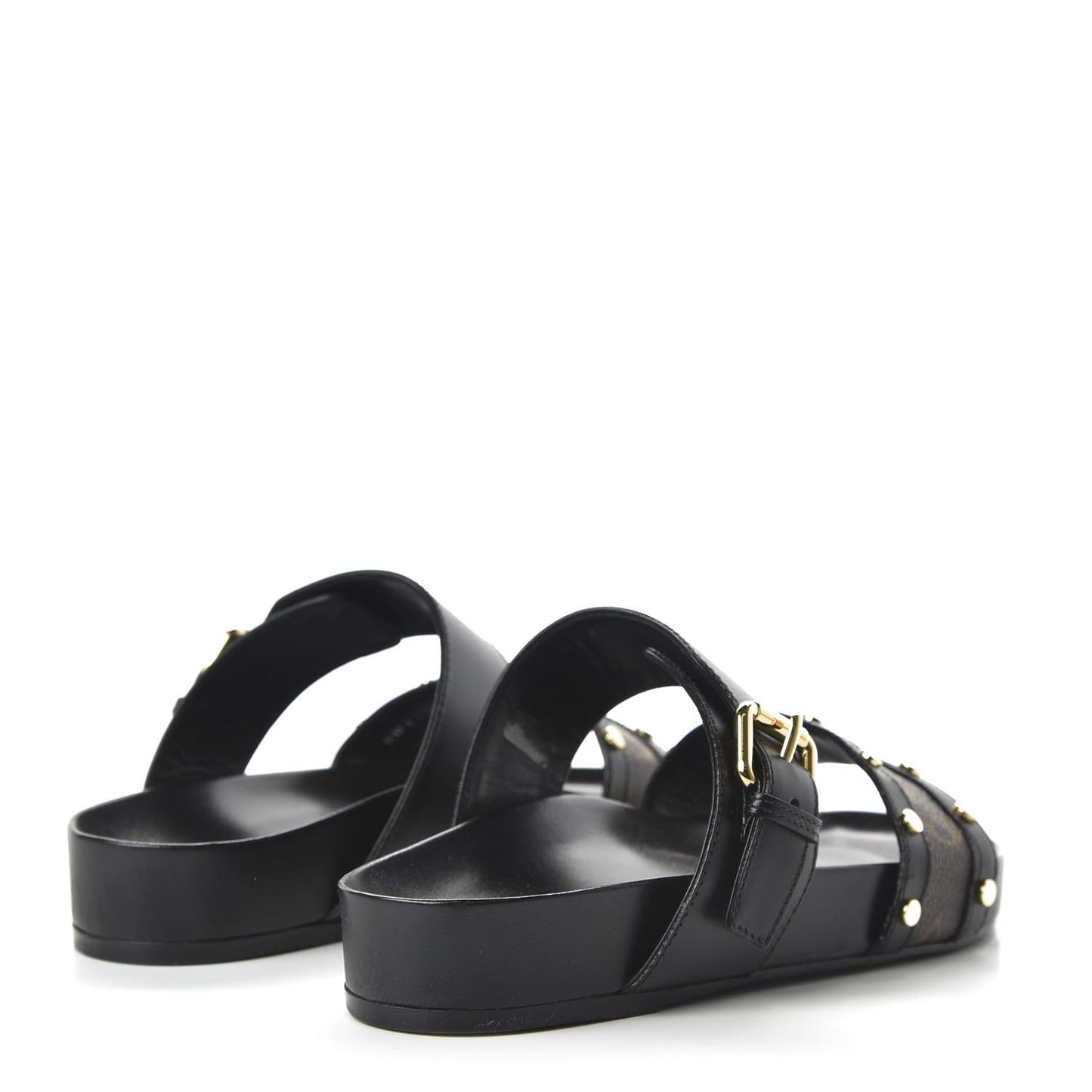 Bom Dia Flat Mule Sandals 36 Black
