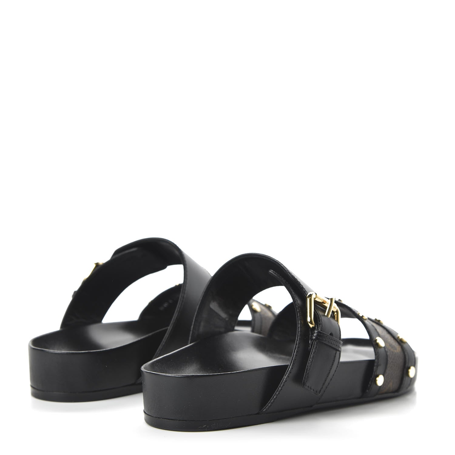 Louis Vuitton Bom Dia Flat Mule Sandals 36 Black 4 of 8