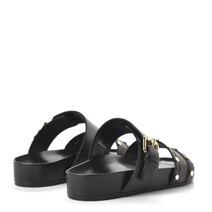 Louis Vuitton Bom Dia Flat Mule Sandals 36 Black 4 of 8
