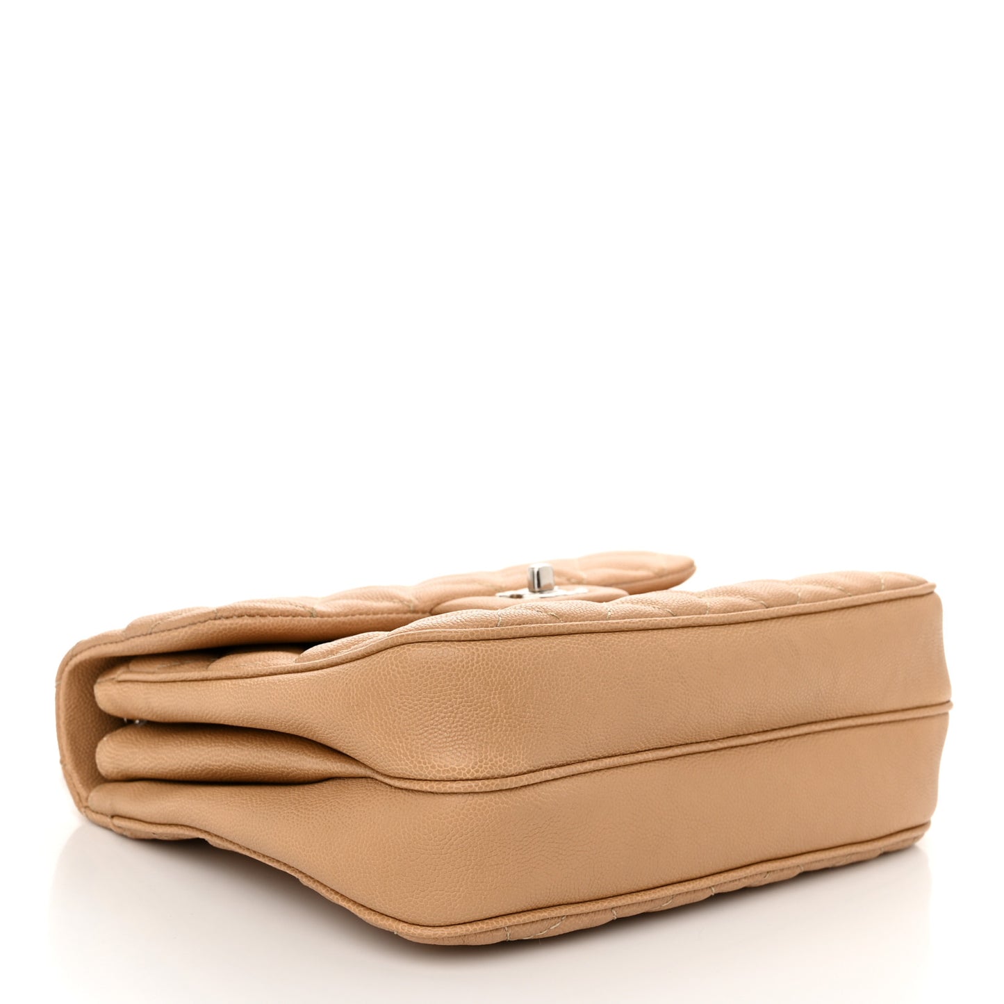 Caviar Quilted Medium Urban Companion Flap Beige