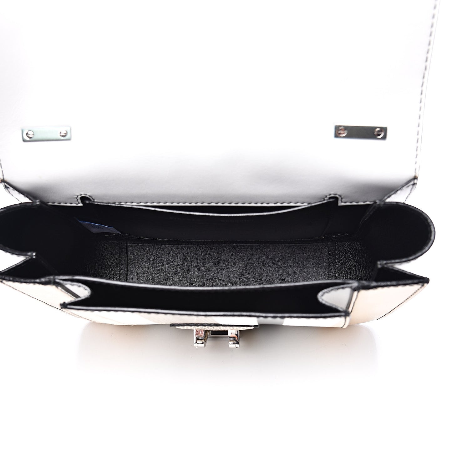 Elaphe Ayers Hava Shoulder Bag White Beige Silver