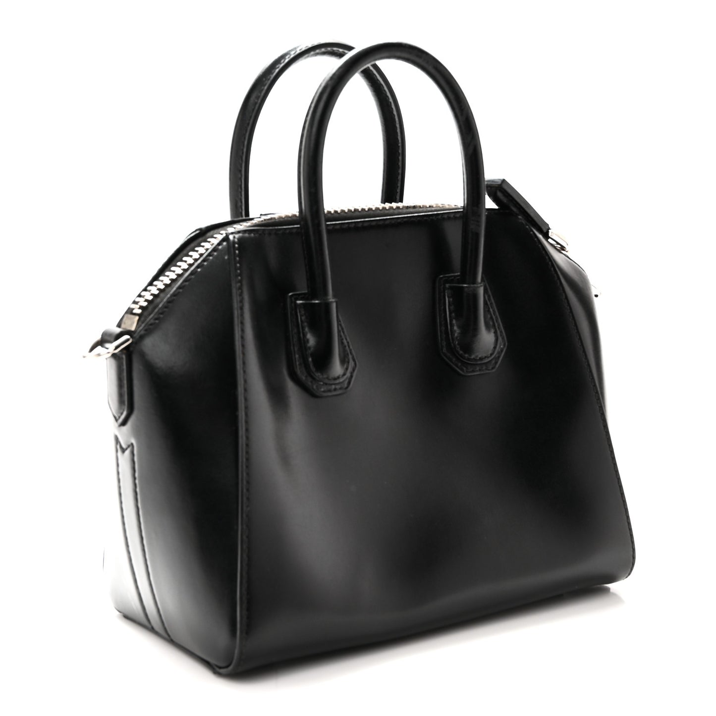 Shiny Lord Calfskin Mini Antigona Black