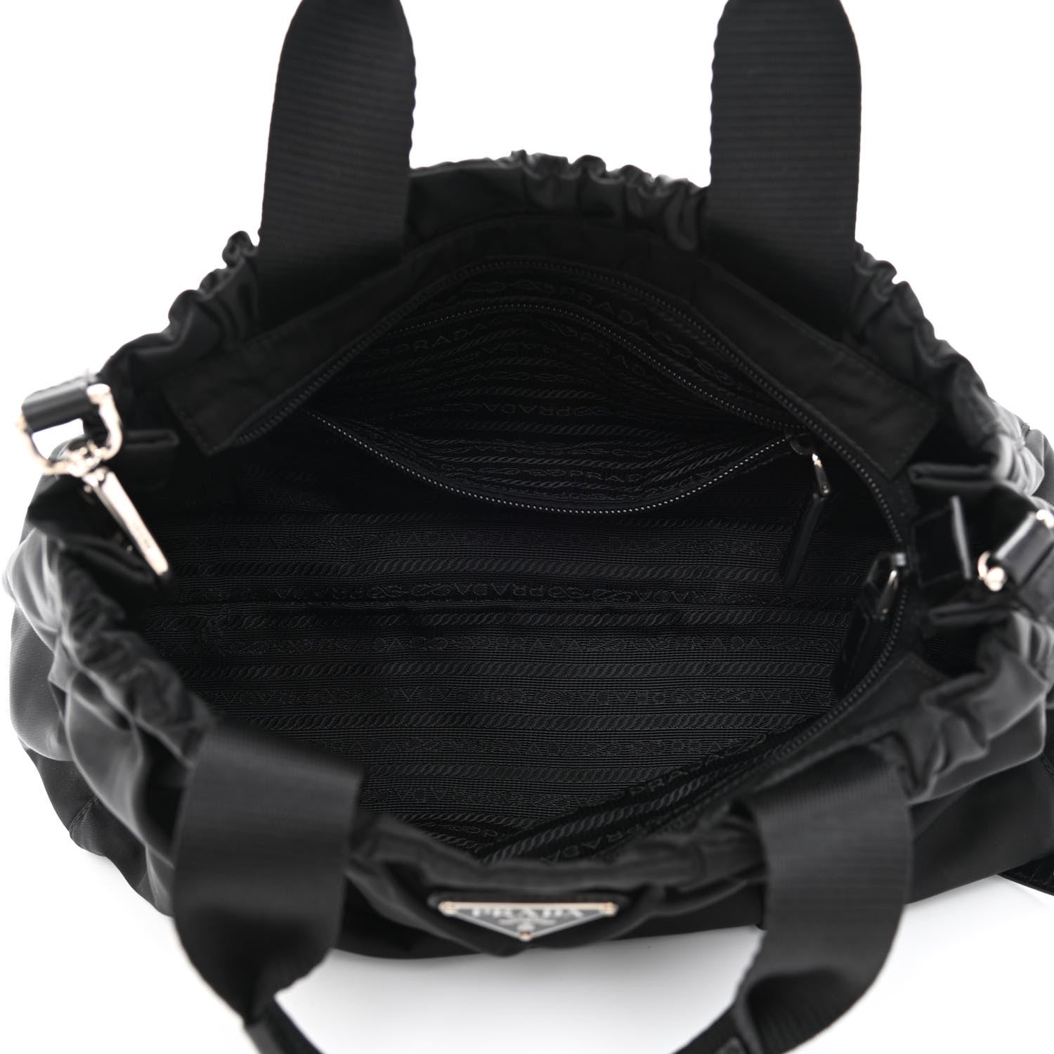 Prada Tessuto Nylon Shoulder Bag Black 5 of 14