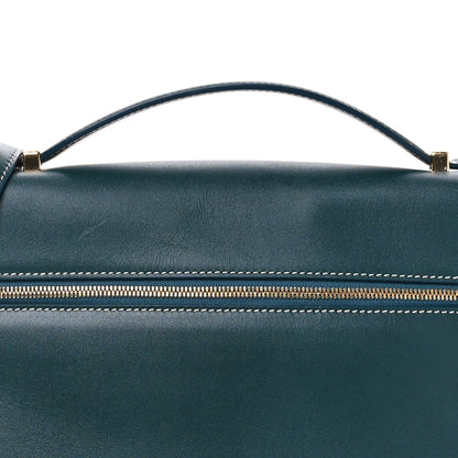 Loro Piana Smooth Calfskin Extra Bag L27 New Petrolio 7 of 10