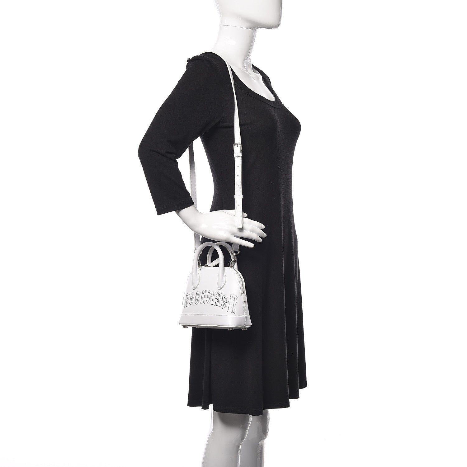 Balenciaga Calfskin Gothic Logo XXS Ville Top Handle Bag White 2 of 9
