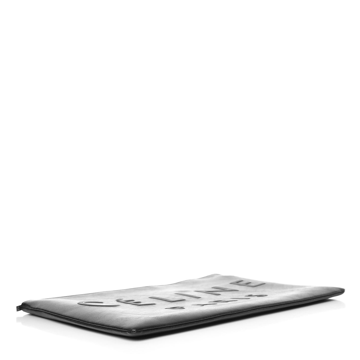 Calfskin Large Made In Clutch Pouch Black