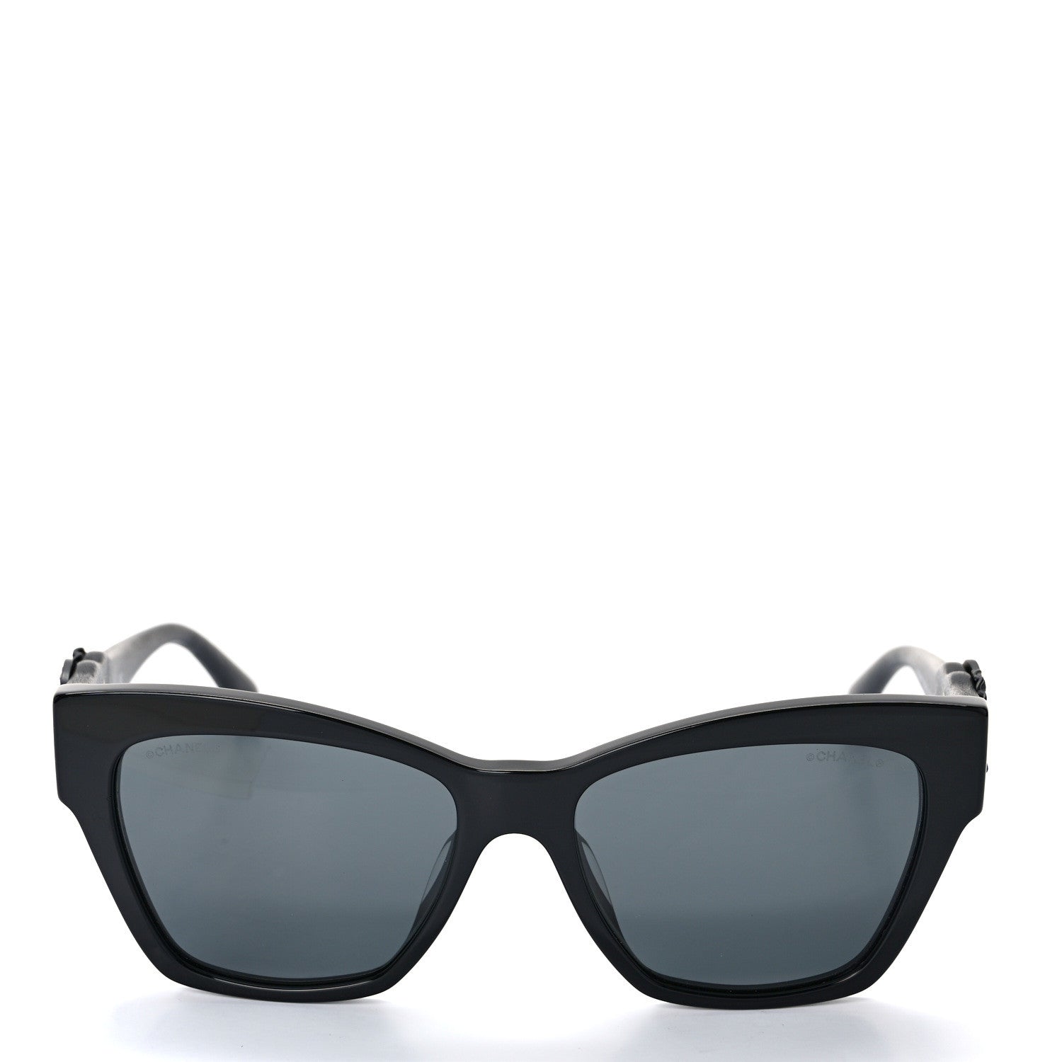 Chanel Acetate Square Cat Eye CC Sunglasses 5456-Q-A Black 2 of 7