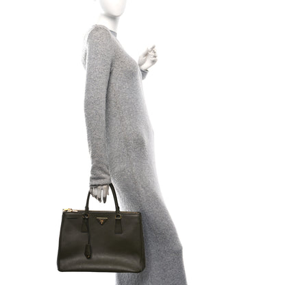 Prada Saffiano Medium Galleria Double Zip Tote Militare 2 of 9