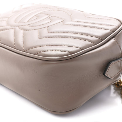 Gucci Calfskin Matelasse Small GG Marmont Chain Shoulder Bag Porcelain Rose 12 of 12