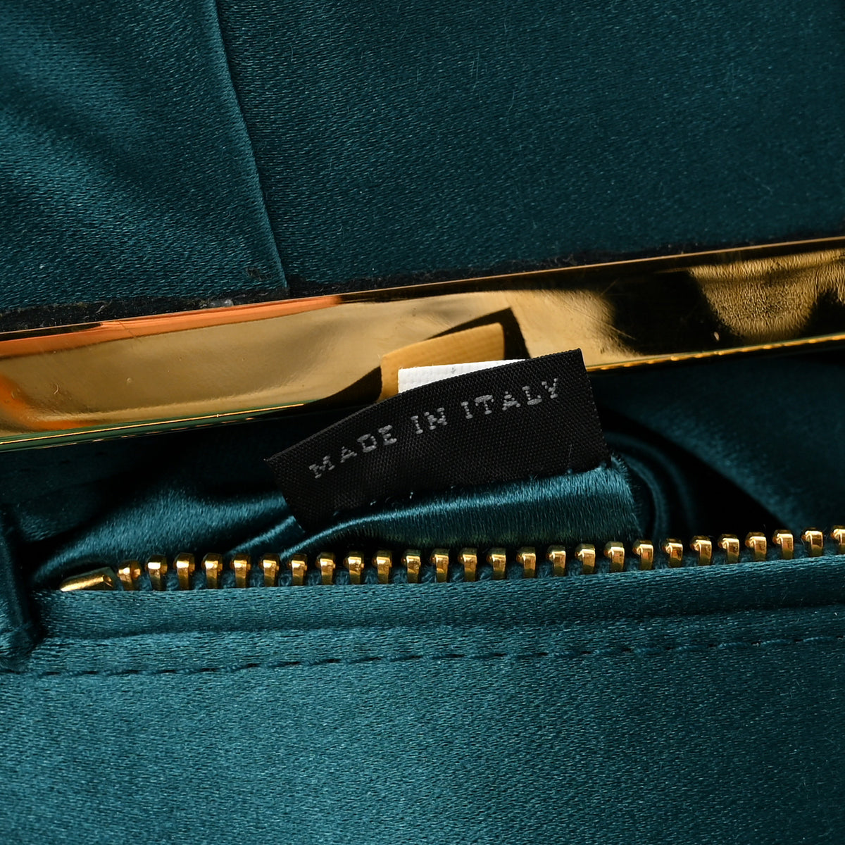 Prada Satin Pleated Clutch Turchese 8 of 10
