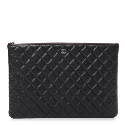 Chanel Caviar Quilted Large Cosmetic Case Black 1 of 8
