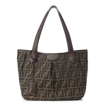 Fendi Zucca Vitello Artic Medium Shopping Tote Tobacco Castagna 1 of 13