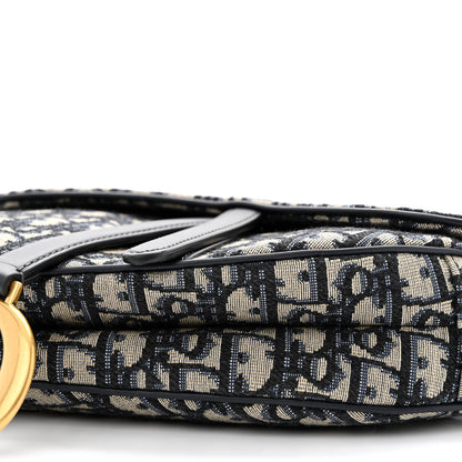 Christian Dior Oblique Saddle Bag Blue 10 of 10