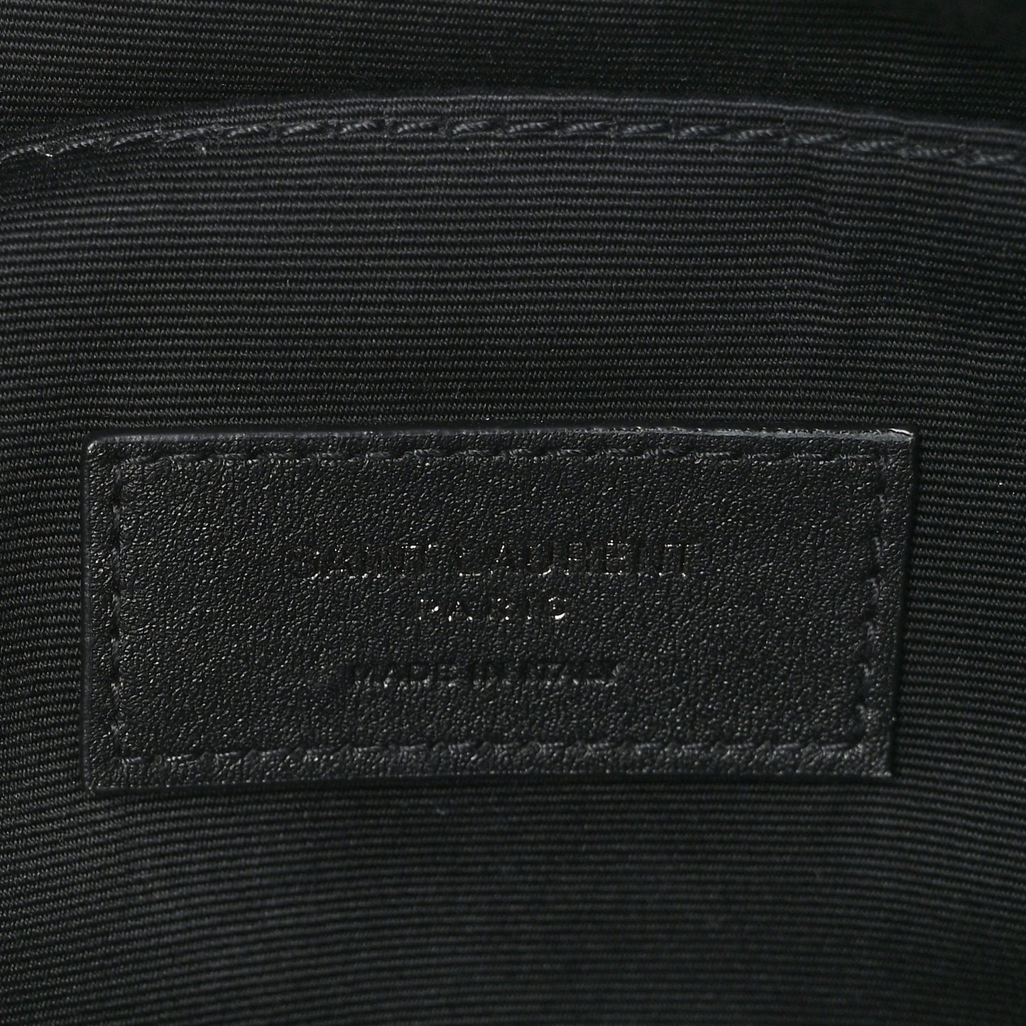 Calfskin Crocodile Embossed Monogram Belt Bag Black