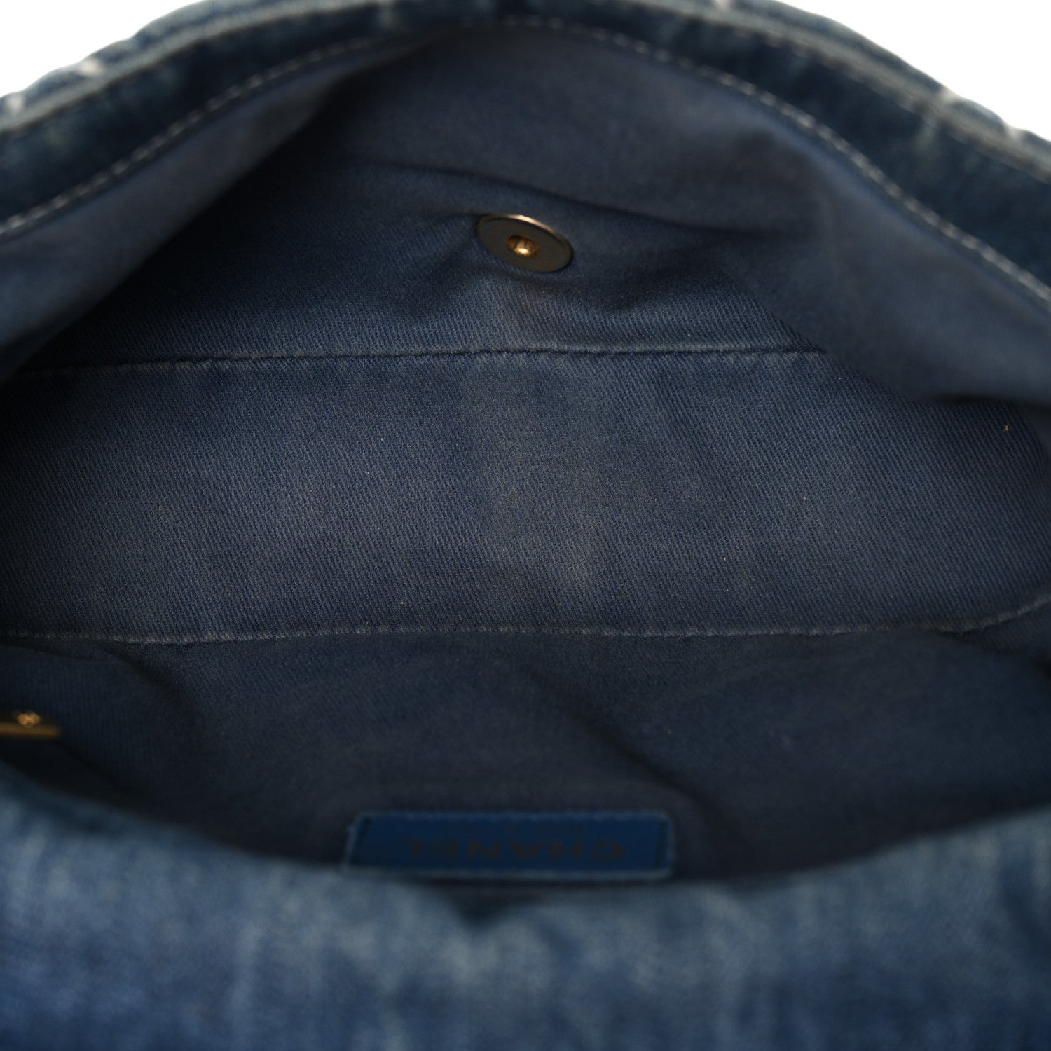 Chanel Denim Quilted Medium Denim Trip Single Flap Blue 5 of 11