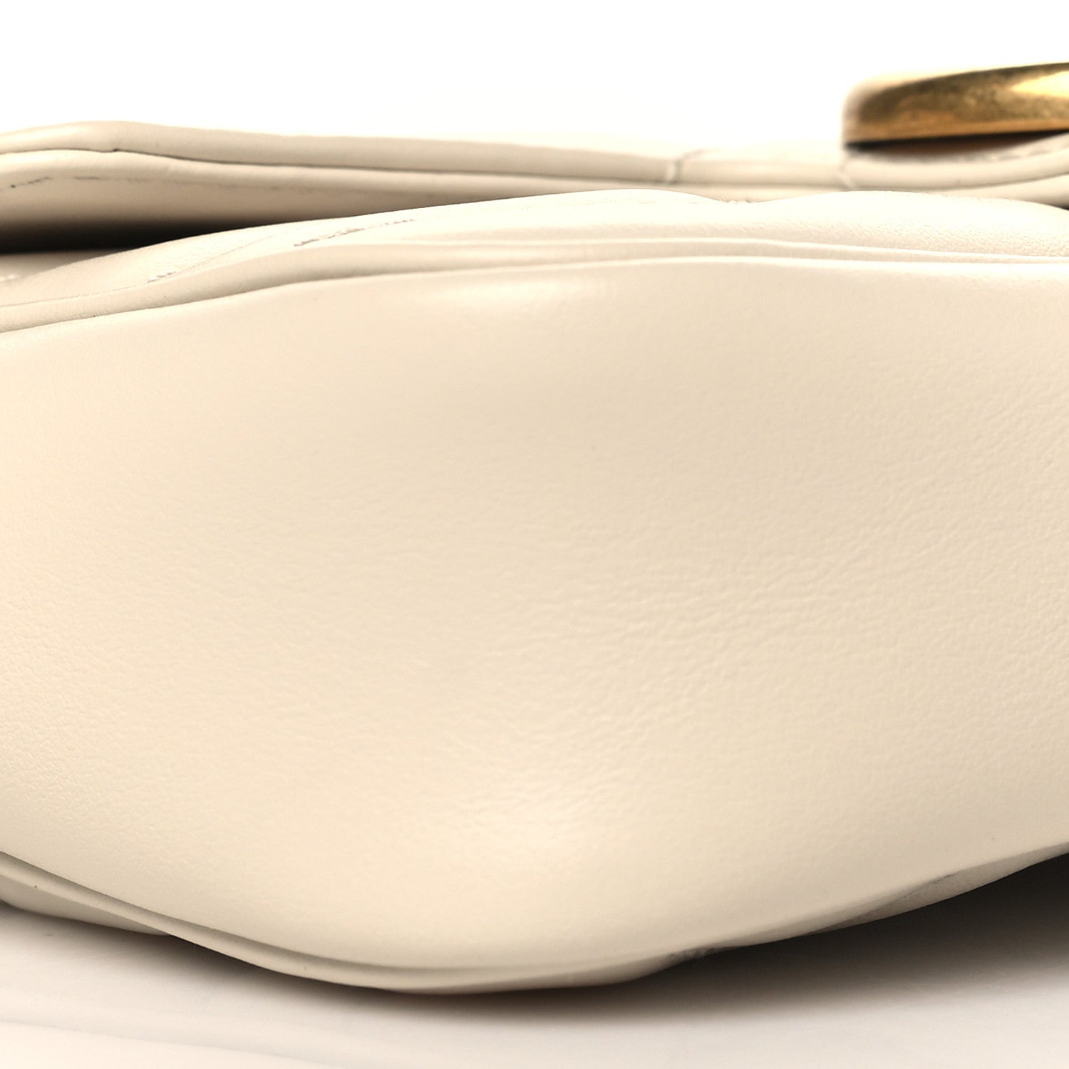 Gucci Calfskin Matelasse Super Mini GG Marmont Shoulder Bag White 9 of 10