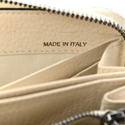 Valentino Garavani Pebbled Calfskin Rockstud Zip Around Wallet Ivory 7 of 11